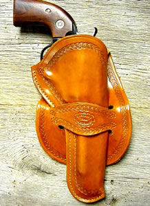 Old West Leather holsters - Cowboy Holsters and Gun Belts - knife sheaths and other old west accessories - SHOWN HERE: THE ADOBE OLD WEST HOLSTER