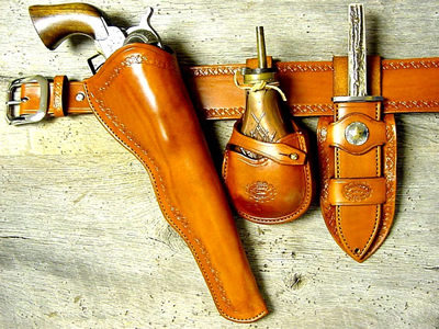 Old West Leather holsters and knife sheaths