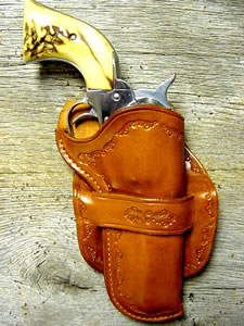 Old West Leather holsters - Cowboy Holsters and Gun Belts - knife sheaths and other old west accessories - SHOWN HERE:  RIO LOBO HOLSTER