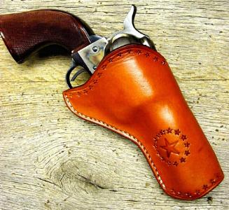 Old West Leather holsters - Cowboy Holsters and Gun Belts - knife sheaths and other old west accessories - SHOWN HERE:  GAMBLER HOLSTER