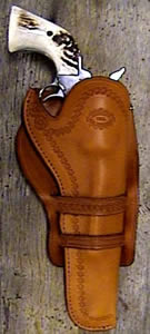 Old West Leather holsters - Cowboy Holsters and Gun Belts - knife sheaths and other old west accessories - SHOWN HERE:  MONTANA OLD WEST LEATHER HOLSTER
