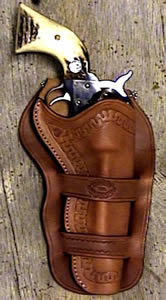 Old West Leather holsters - Cowboy Holsters and Gun Belts - knife sheaths and other old west accessories - SHOWN HERE:  WYOMING HOLSTER