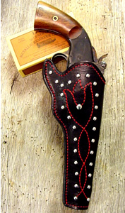 Leather Cowboy Holsters - Old West Leather Charlie Prince Holster and Gun Belt