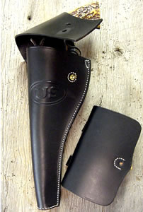Old West Leather Jesse James Holster and Gun Belt