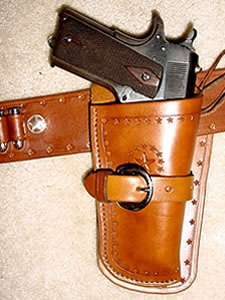 Old West Leather holsters - Cowboy Holsters and Gun Belts - knife sheaths and other old west accessories- SHOWN HERE:  OLD WEST LEATHER RIFLE CARTRIDGE BELT WITH BELT LOOPS