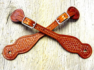 Old West Leather Cuffs - cowboy cuffs - holsters - gun belts in authentic Cowboy hero patterns - Spear point bowie knife with knife sheath shown