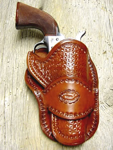 Leather Cowboy Holsters - Old West Leather Frank James Holster and Gun Belt
