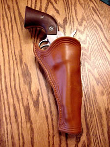 Leather Cowboy Holsters - Old West Leather Frank James Holster and Gun Belt