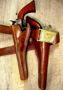 Old West Leather Wild Bill Hickock Historic Cowboy Hero holsters and knife sheaths