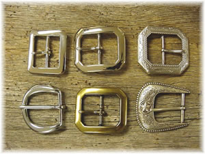 Western Buckles styled for Old West Leather holsters and knife sheaths