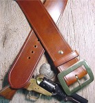 Tan Leather 12 Bore Snap Pocket Cartridge Belt by Brune & Bareskin (MT