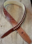 GUITAR STRAP WITH GUNFIGHTER STITCHING & BULLET LOOPS