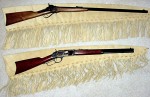 western leather rifle scabbard