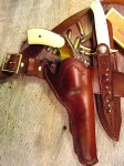 Oregon Trail holster, belt & Bowie
